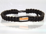 Black Buddha Luck Wristlet with Copper Tagrud Thai-Amulet