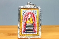 Thai-Amulet with the hairs of Luang Pho Khun and Silver Case