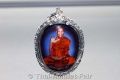Luang Phu Kambu Thai Amulet with handmade Silver Casing