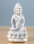 Silver Phra Kring Thai Amulet from Wat Suthat Bangkok