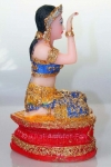 Teilvergoldete Thai Amulett Statue Nang Kwak für finanzielles Glück und Business